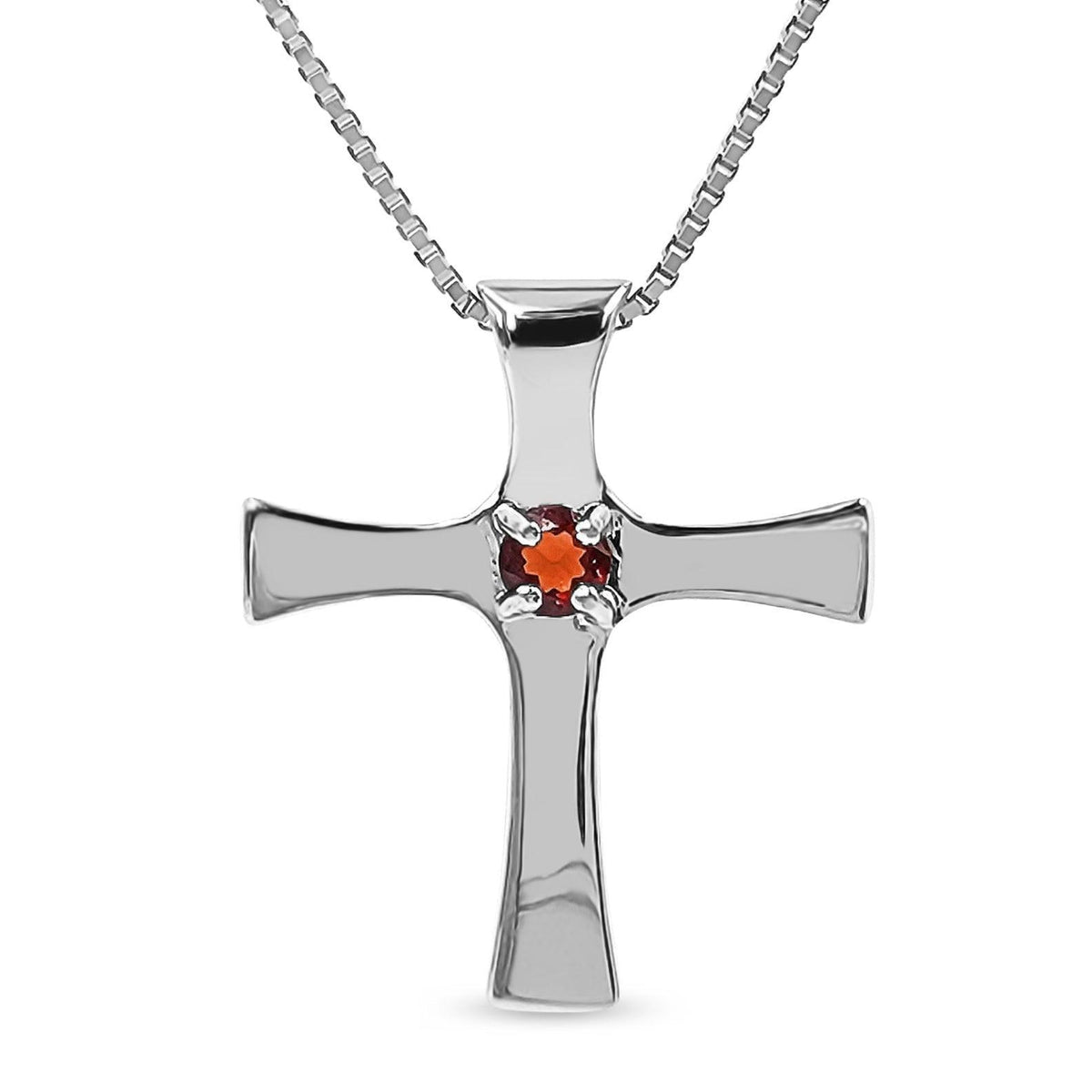 Real Garnet Cross Necklace - Uniquelan Jewelry