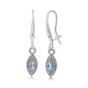 Real Marquise Topaz Drop Earrings - Uniquelan Jewelry