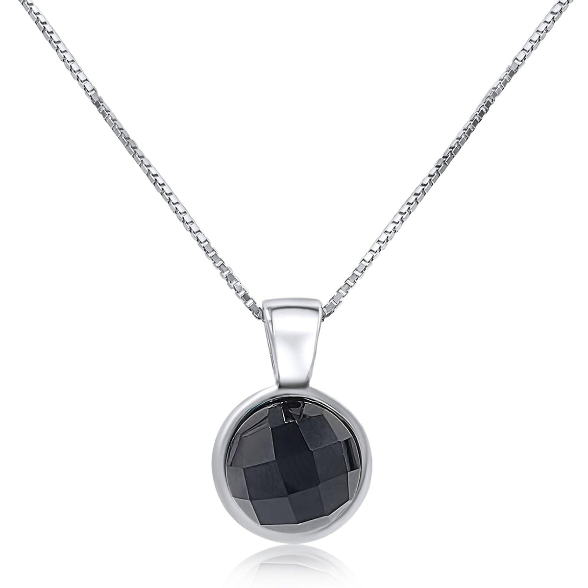 Real Onyx Bezel Necklace - Uniquelan Jewelry