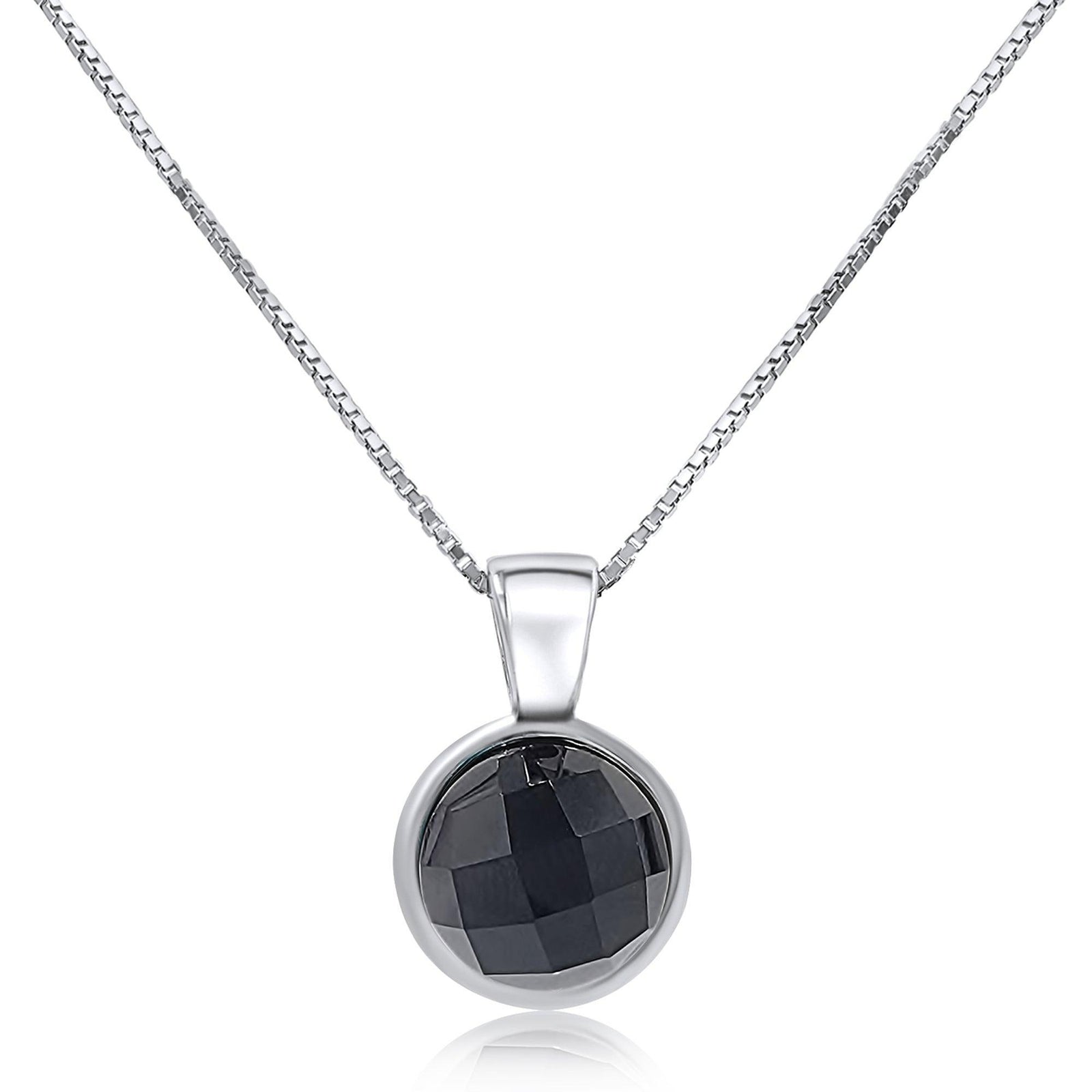 Real Onyx Bezel Necklace - Uniquelan Jewelry