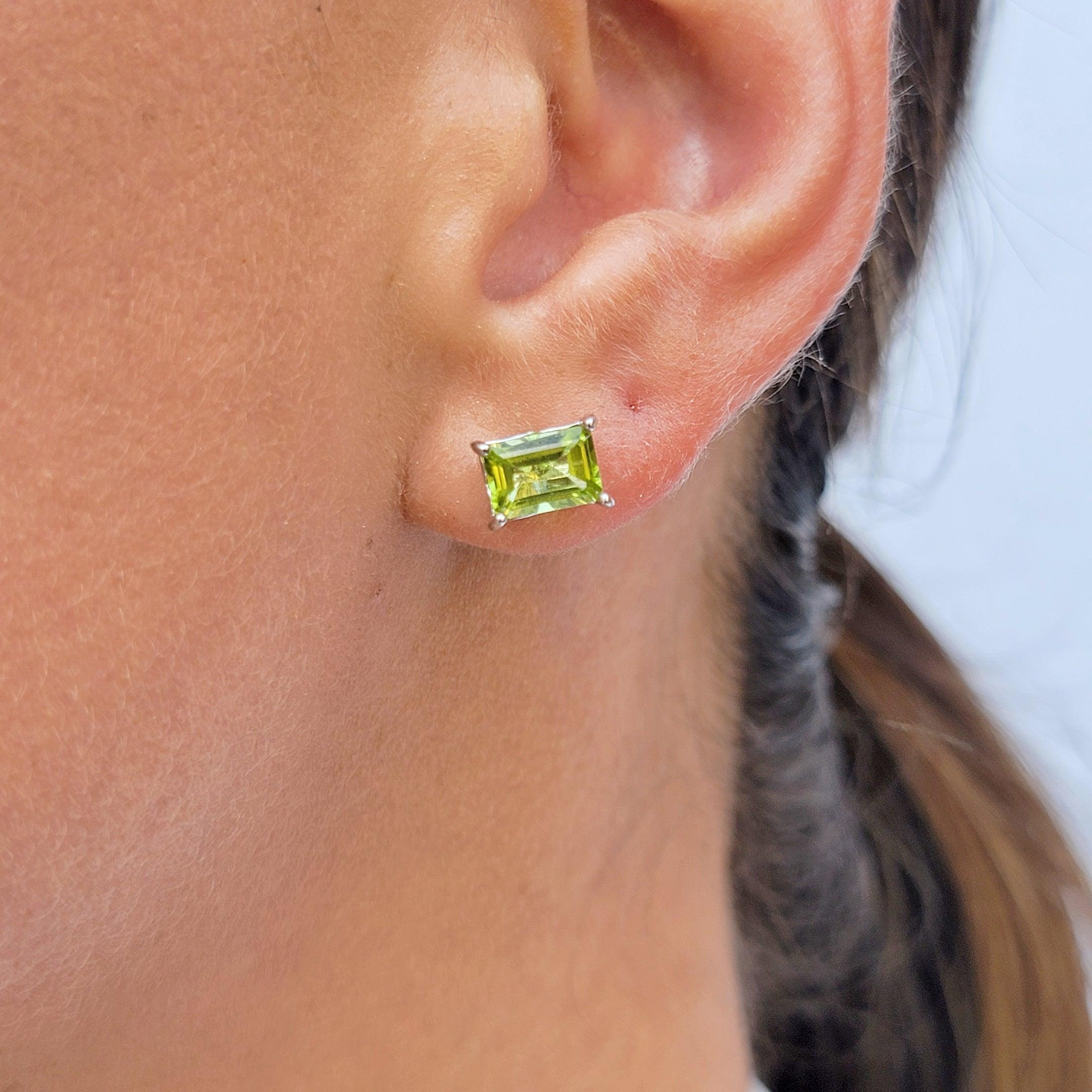 Real Heart Peridot Earrings