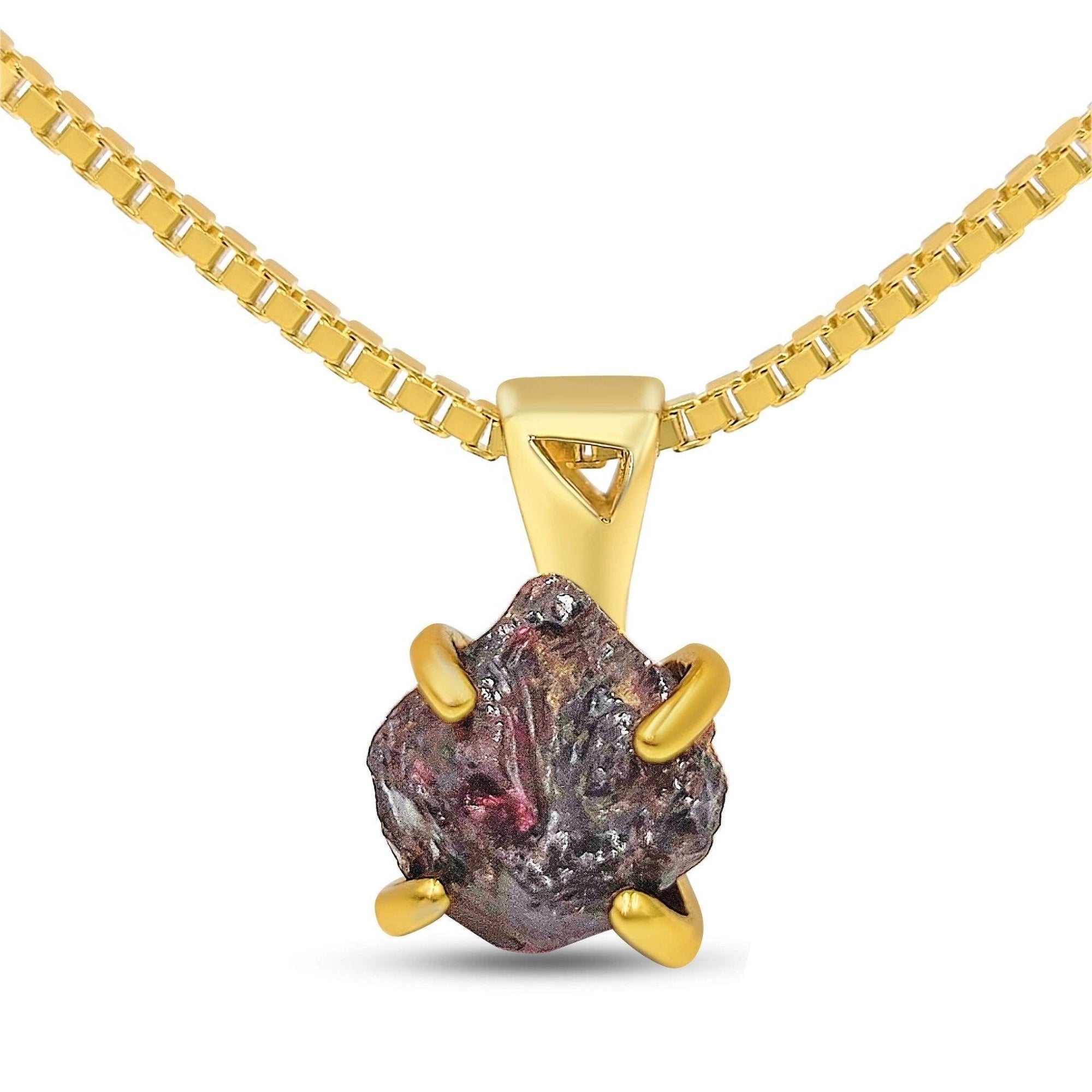 Real Raw Garnet Pendant Necklace - Uniquelan Jewelry
