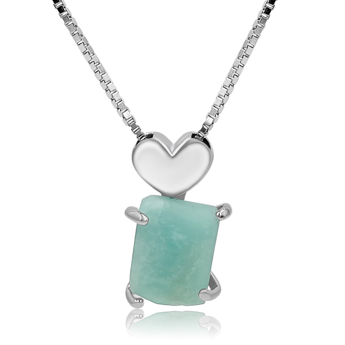 Real Raw Large Amazonite Necklace - Uniquelan Jewelry