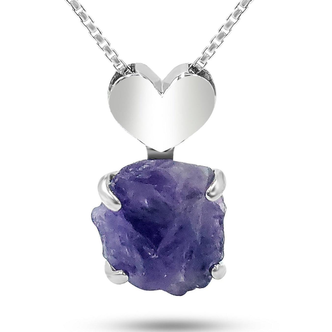 Real Raw Large Amethyst Necklace - Uniquelan Jewelry