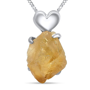 Real Raw Large Citrine Necklace - Uniquelan Jewelry