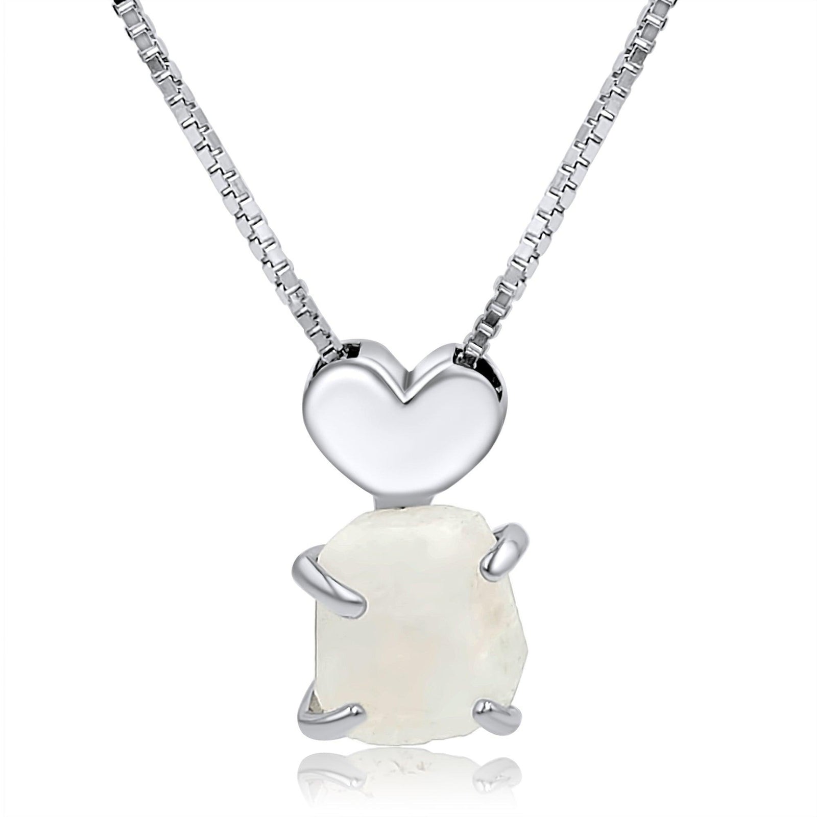 Raw Large Moonstone Necklace - Uniquelan Jewelry