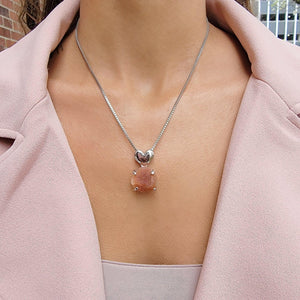 Real Raw Large Sunstone Necklace - Uniquelan Jewelry