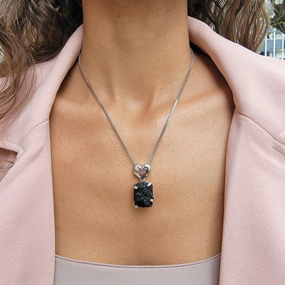 Real Raw Large Tourmaline Necklace - Uniquelan Jewelry