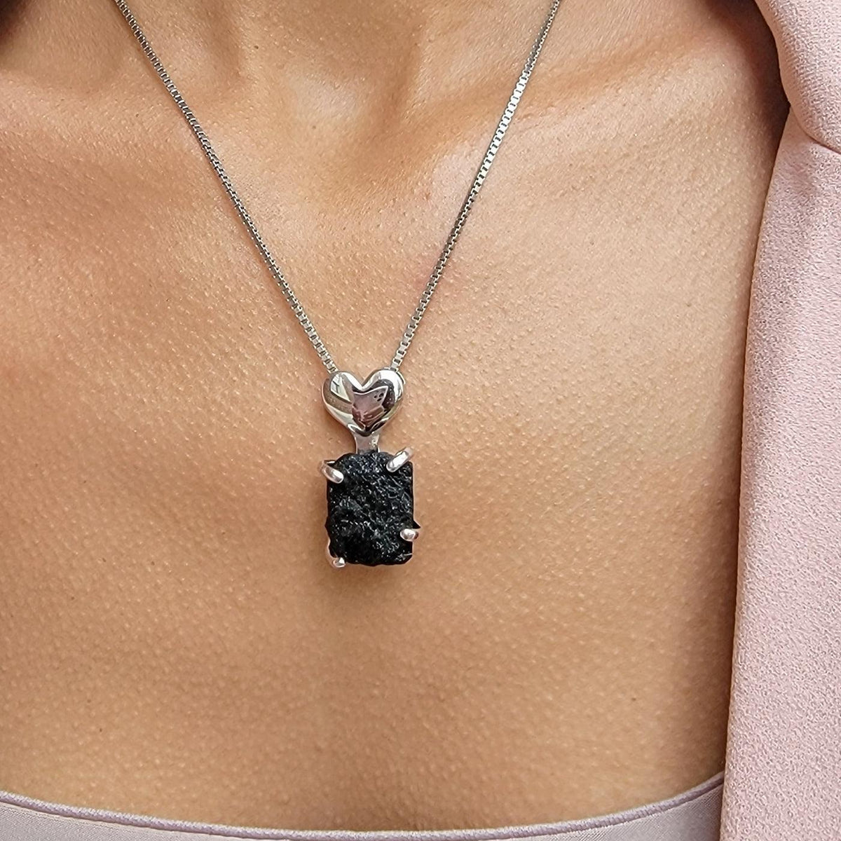 Real Raw Large Tourmaline Necklace - Uniquelan Jewelry