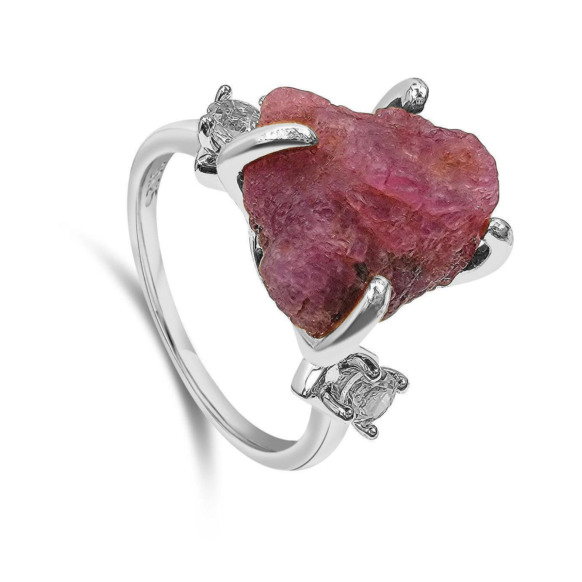 Real Raw Pink Sapphire Ring - Uniquelan Jewelry