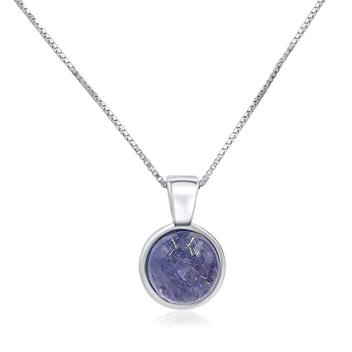 Real Tanzanite Bezel Necklace - Uniquelan Jewelry
