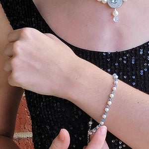 Real Topaz and Pearl Bracelet - Uniquelan Jewelry