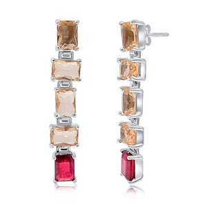 Ruby Signature Drop Earrings - Uniquelan Jewelry