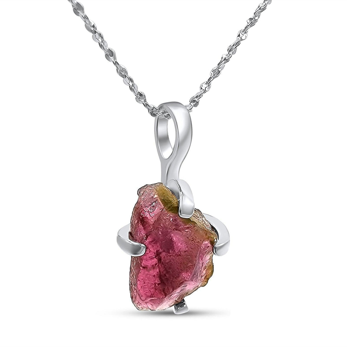 Watermelon Tourmaline Necklace Set - Uniquelan Jewelry